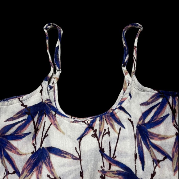 Free People Intimately White & Purple Spaghetti Strap Blouse S - Picture 6 of 9